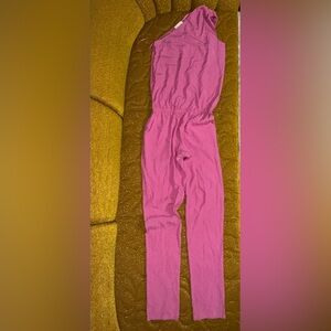 🩷 Ramy Brook Pink Silk Halter Jumpsuit Satin Wide Leg Luxe Resort Party